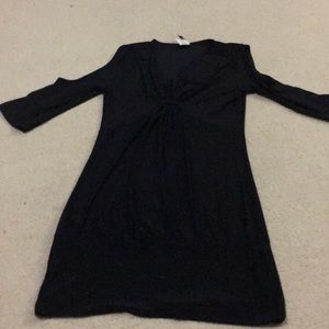 Black open shoulder dress